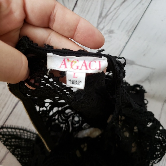 🍍 AGACI lace shirt with built in bandon Large - Picture 6 of 8